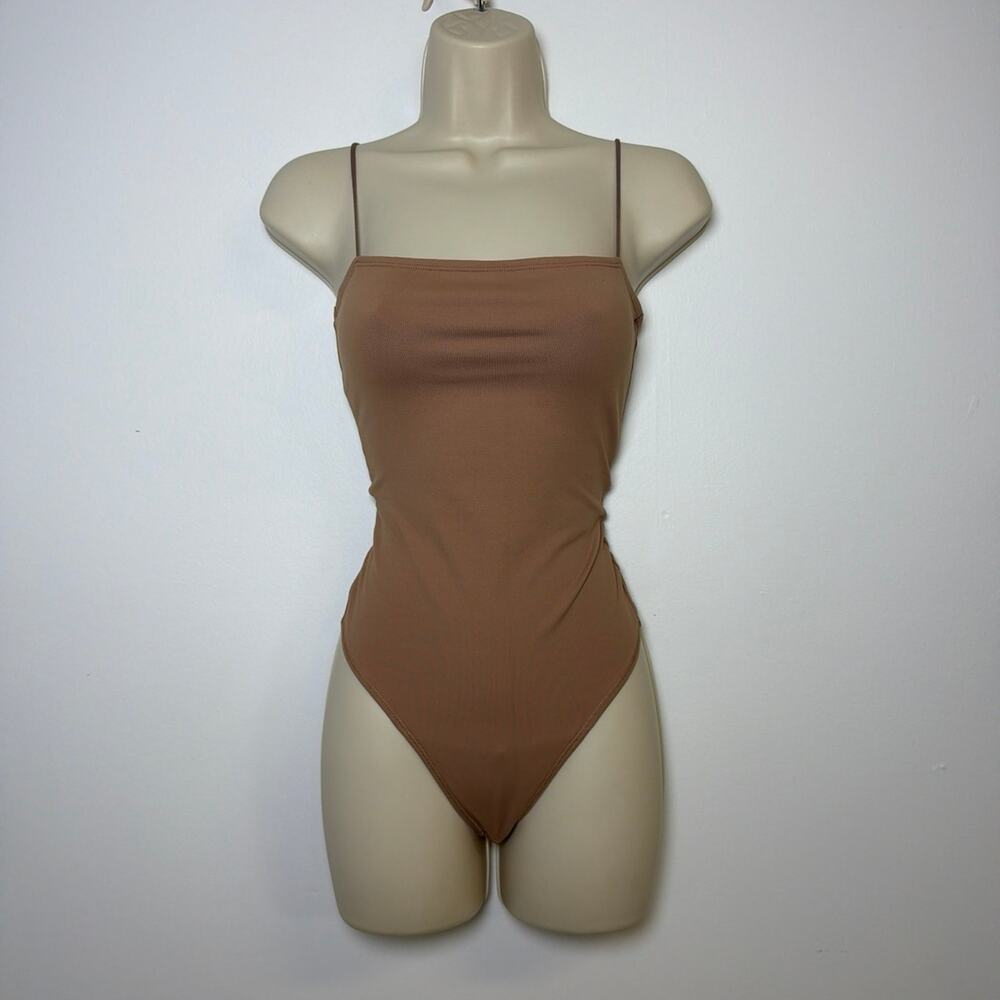 Abercrombie & Fitch Soft Collection Seamless Square Neck Cami Bodysuit Size S